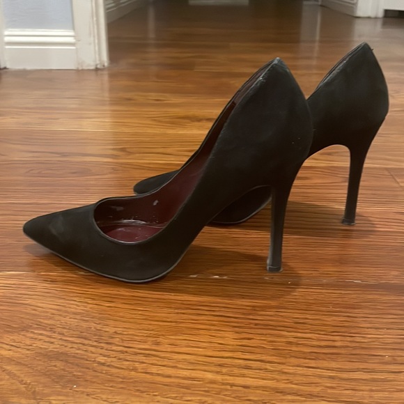 NCBGeneration Black Suede Heels Size 5.5 - Picture 3 of 5